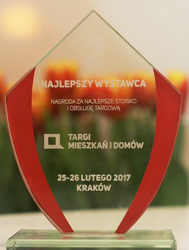 Nagroda Najlepszy Wystawca za najlepsze stoisko - Targi Mieszkań i Domów Kraków